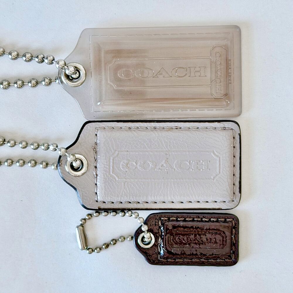 Coach Replacement Hang Tag Bundle Clear Cream Black 2.5" Bundle